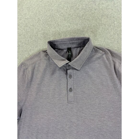 Lululemon Athletica TECH Short Sleeve Performance Polo Shirt (Men's Large) - Picture 2 of 10
